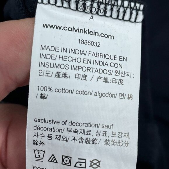 Calvin Klein Black Crewneck Mens T-Shirt Size Small 100% Cotton Casual a0962 - Picture 6 of 7